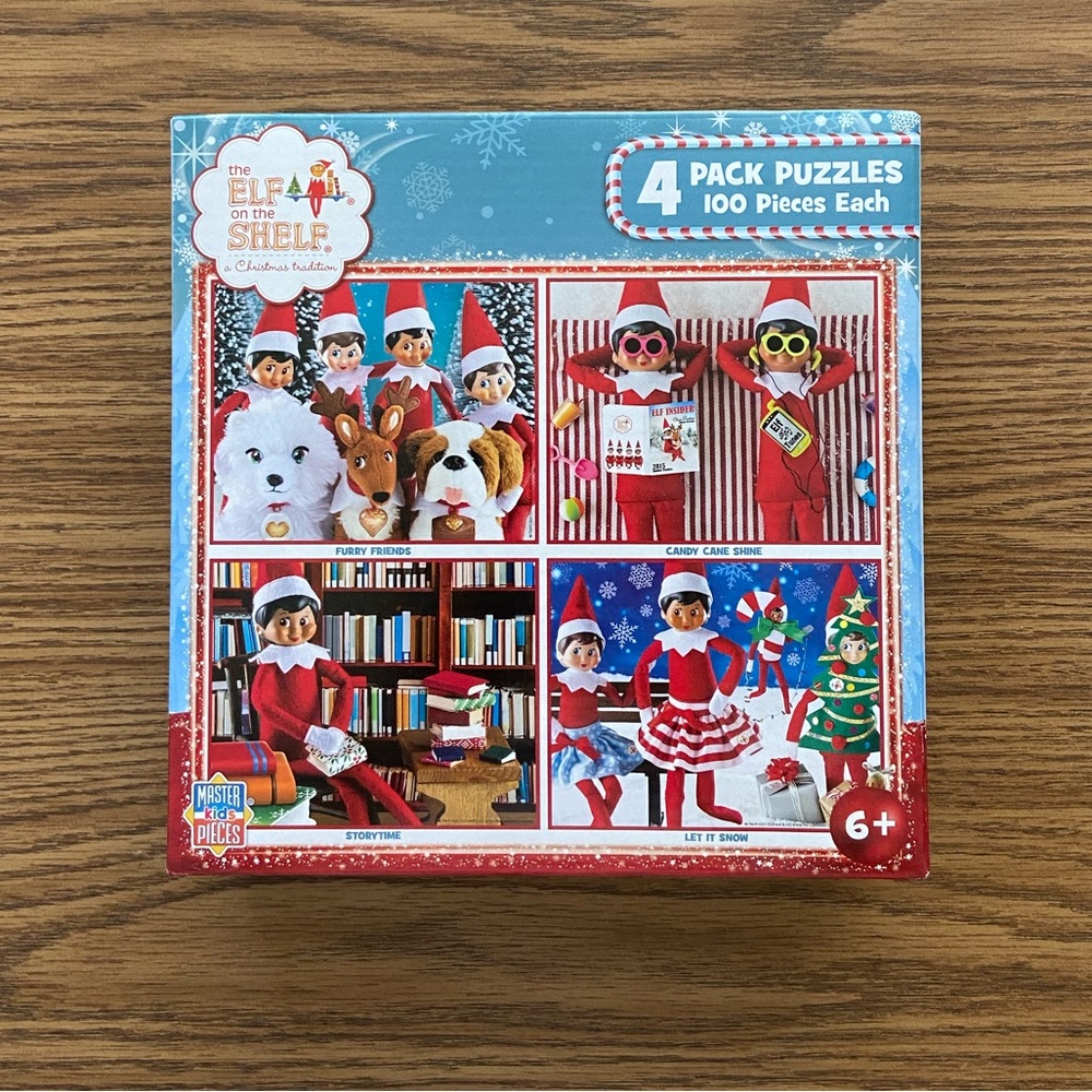 NIB Elf Puzzle 4 Pack